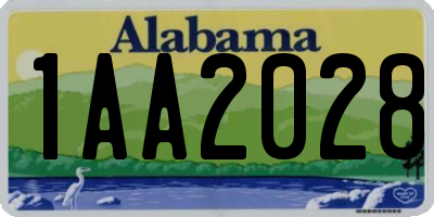 AL license plate 1AA2028
