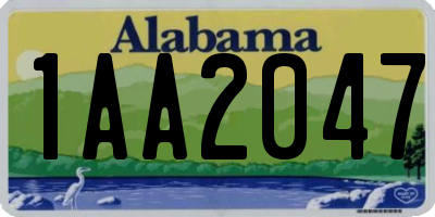 AL license plate 1AA2047
