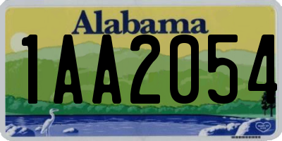 AL license plate 1AA2054