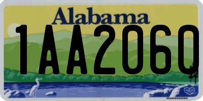 AL license plate 1AA2060