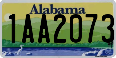 AL license plate 1AA2073