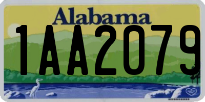 AL license plate 1AA2079