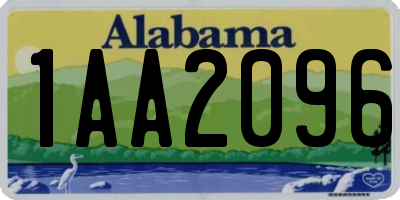 AL license plate 1AA2096