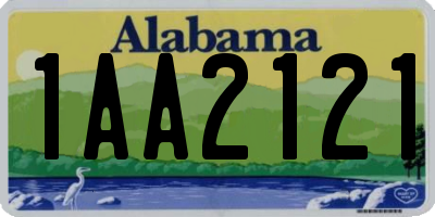 AL license plate 1AA2121