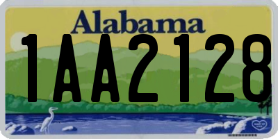 AL license plate 1AA2128