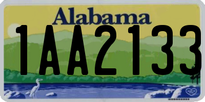 AL license plate 1AA2133