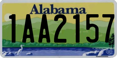 AL license plate 1AA2157