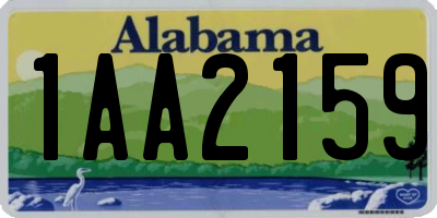 AL license plate 1AA2159