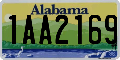 AL license plate 1AA2169