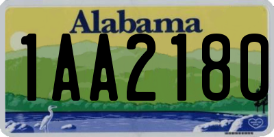 AL license plate 1AA2180