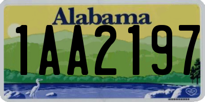 AL license plate 1AA2197
