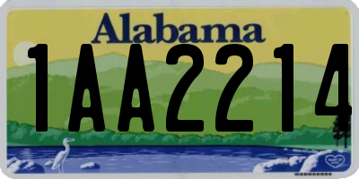 AL license plate 1AA2214