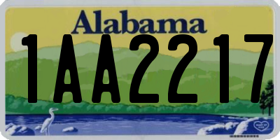 AL license plate 1AA2217