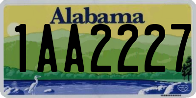 AL license plate 1AA2227