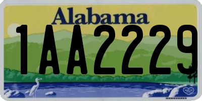 AL license plate 1AA2229