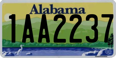 AL license plate 1AA2237