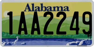 AL license plate 1AA2249