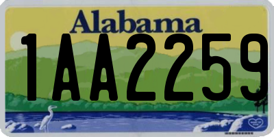 AL license plate 1AA2259