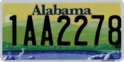 AL license plate 1AA2278