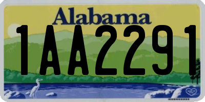 AL license plate 1AA2291