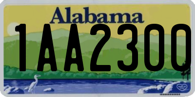 AL license plate 1AA2300
