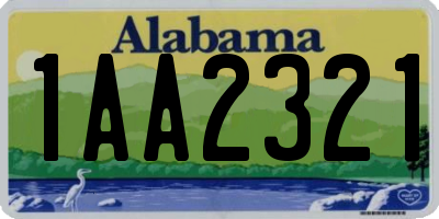 AL license plate 1AA2321