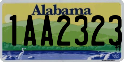 AL license plate 1AA2323