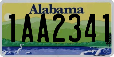 AL license plate 1AA2341