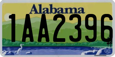 AL license plate 1AA2396