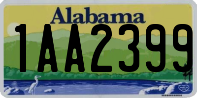 AL license plate 1AA2399