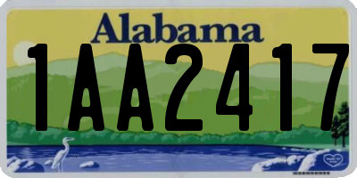 AL license plate 1AA2417