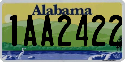 AL license plate 1AA2422
