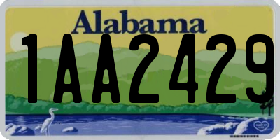 AL license plate 1AA2429
