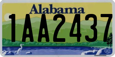 AL license plate 1AA2437