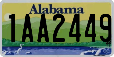 AL license plate 1AA2449