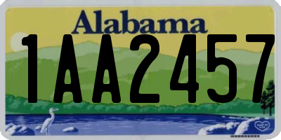 AL license plate 1AA2457
