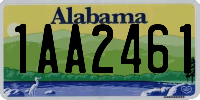 AL license plate 1AA2461