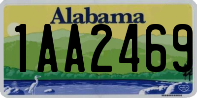 AL license plate 1AA2469