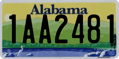 AL license plate 1AA2481
