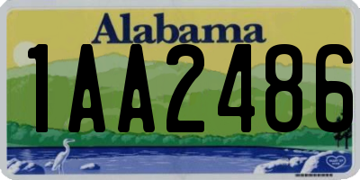 AL license plate 1AA2486