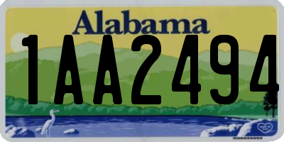 AL license plate 1AA2494
