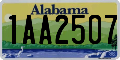 AL license plate 1AA2507