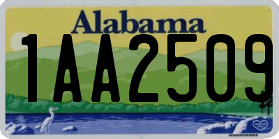 AL license plate 1AA2509