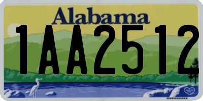 AL license plate 1AA2512