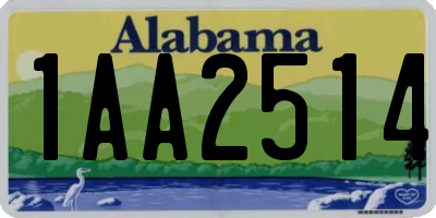 AL license plate 1AA2514