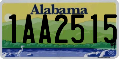 AL license plate 1AA2515