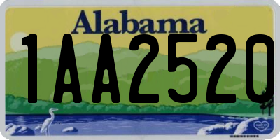 AL license plate 1AA2520