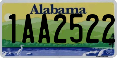 AL license plate 1AA2522