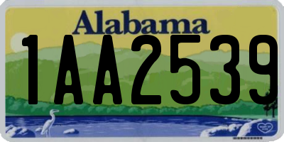 AL license plate 1AA2539