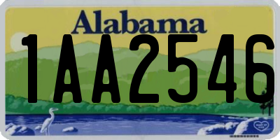AL license plate 1AA2546